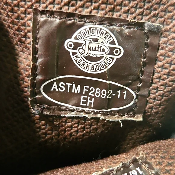 Justin Stampede WK4575 Leather Western Cowboy Boots Men's Size 10.5 D - Picture 9 of 16